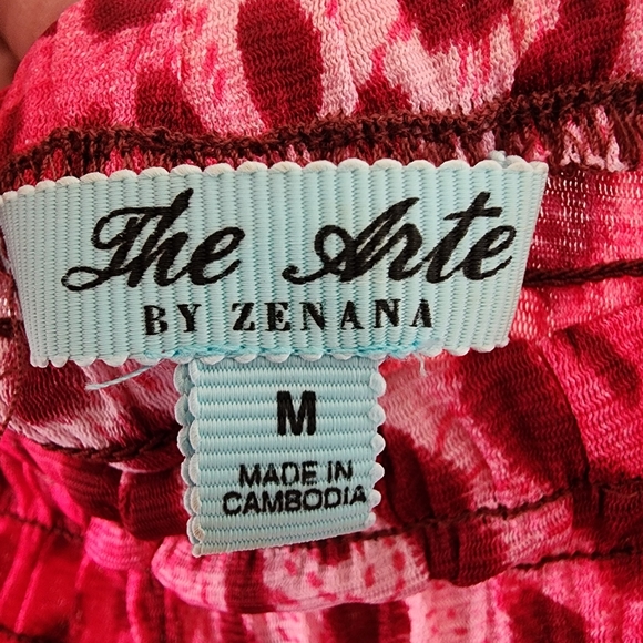 The Arte by Zenana Pink Cheetah Print Strapless Maxi Dress Size M - Picture 6 of 6